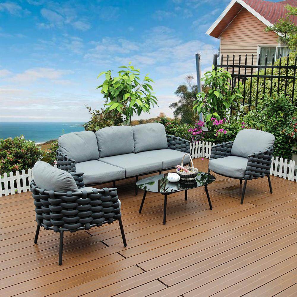 北欧户外藤编庭院别墅阳光房民宿酒店沙发茶几椅组合家具防水防晒,住宅家具,户外沙发,淘宝优惠券,粉丝福利购,淘宝优惠卷