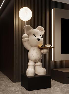 客厅暴力熊大型落地灯摆件电视柜旁边轻奢家居装饰品乔迁新居礼物