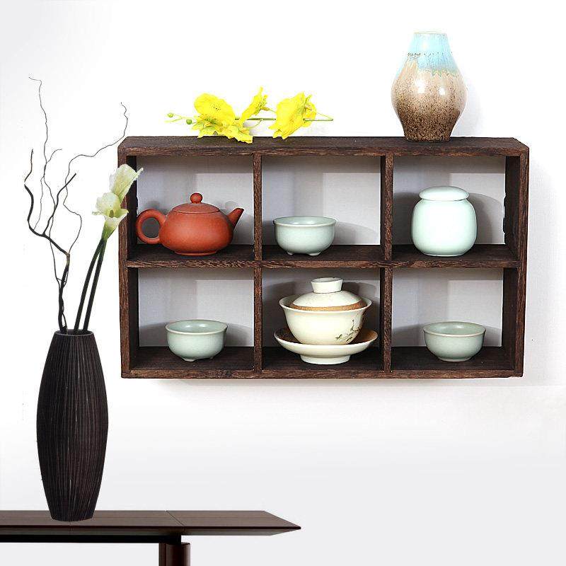 实木茶杯收纳层架可壁挂茶壶架茶具多宝格茶棚架置物架茶水柜博古,餐饮具,茶道/零配,淘宝优惠券,粉丝福利购,淘宝优惠卷