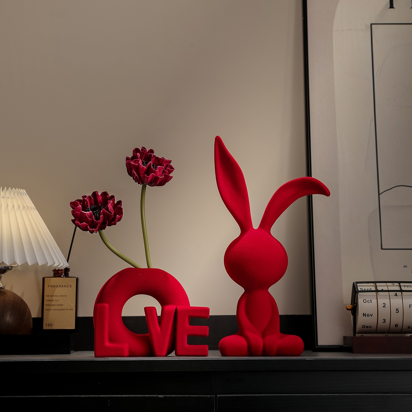 创意兔子摆件客厅玄关电视柜酒柜装饰品北欧轻奢高级乔迁结婚礼品