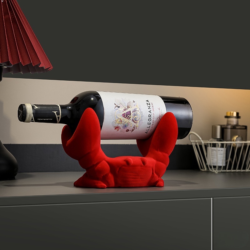 红酒架摆件螃蟹创意轻奢高档客厅家居玄关电视柜酒柜装饰品摆设