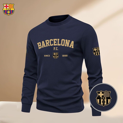 270g重磅纯棉巴萨男长袖圆领T恤