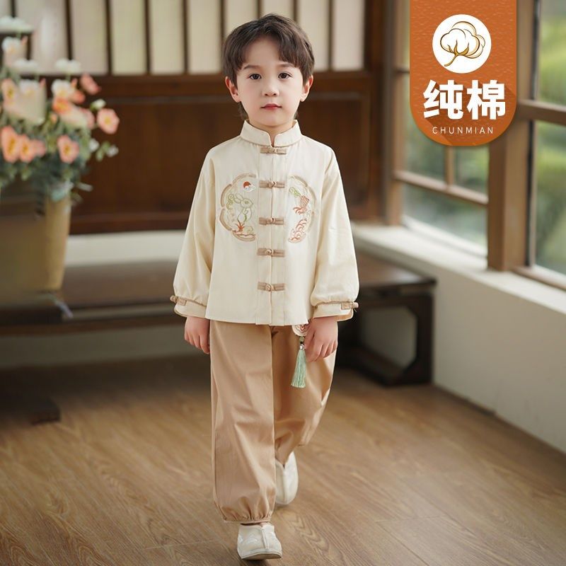 男童汉服新中式古风儿童古装套装2025新款中国风唐装小童演出服
