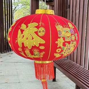 2022新款大红灯笼添丁进财乔迁家用农村大门口阳台中国风挂饰吊灯