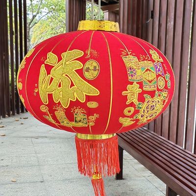 2022新款大红灯笼添丁进财乔迁家用农村大门口阳台中国风挂饰吊灯