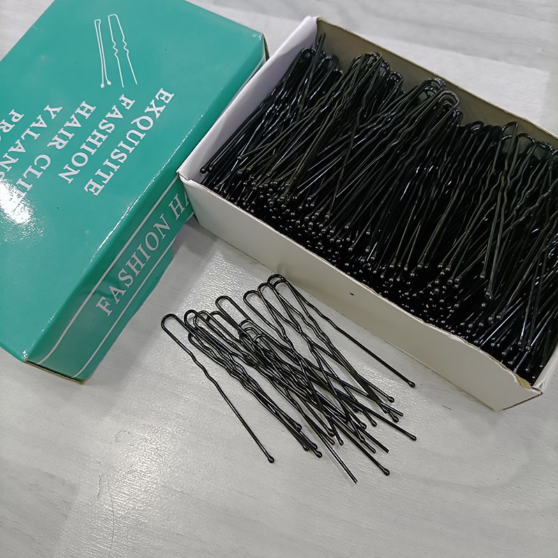 一字钢夹大盒U型夹盘发夹发卡碎发刘海夹影楼化妆师常用夹子发夹