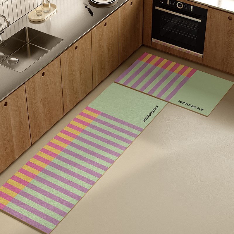 嬉皮俱乐部厨房专用地垫防滑防油防水可擦免洗耐脏高端满铺全脚垫