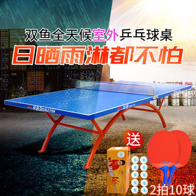 双鱼SMC室外乒乓球桌户外318乒乓球台防水耐腐蚀标准乒乓桌案子