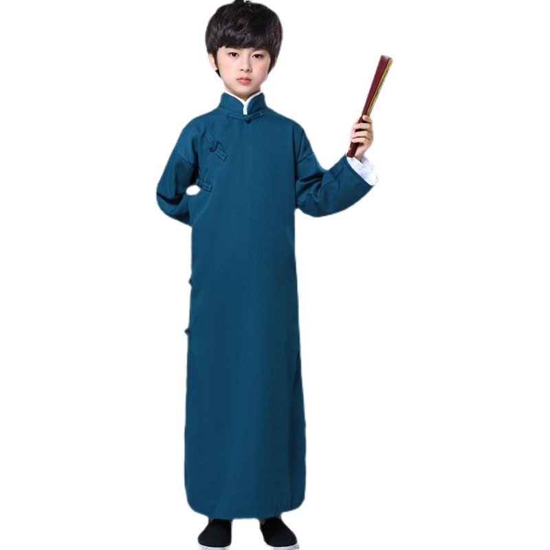 儿童相声服民国长衫长袍大褂男女童古装学生装快板演出表演服秋冬