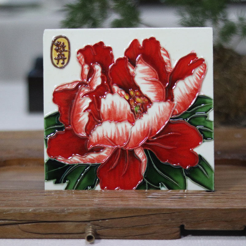 文创15/15瓷版画瓷片手工杯垫隔热垫客厅茶室墙面挂画礼品桌摆,特色手工艺,景泰蓝,淘宝优惠券,粉丝福利购,淘宝优惠卷