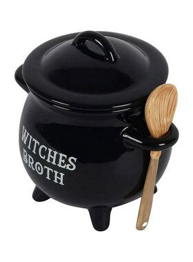 魔法女巫汤碗坩埚女巫药水巫婆杯魔法罐饼乾罐魔法巫婆糖罐巫婆罐