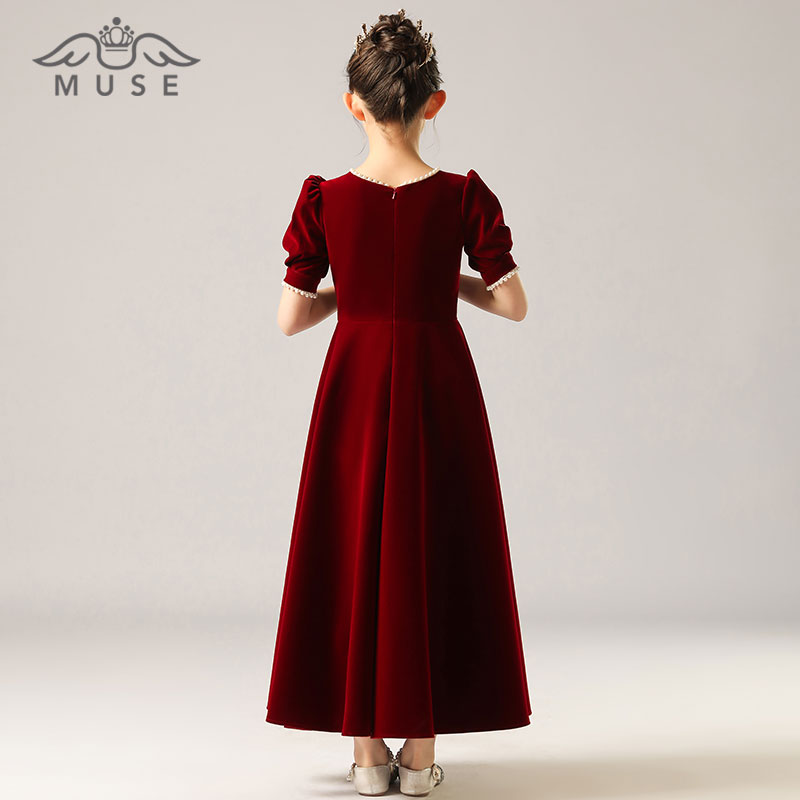 女大童时尚晚礼服主持人礼服公主裙春夏小提琴演出服钢琴演奏礼服