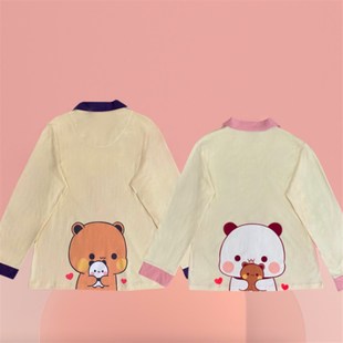 一二布布情侣睡衣春秋纯棉2024新款冬长袖家居服套装可爱卡通周边