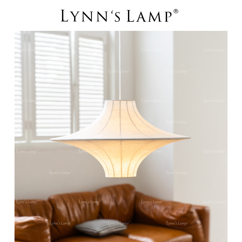 Lynns立意 侘寂风飞碟蚕丝吊灯 客厅卧室日式中古书房民宿设计师,家装灯饰光源,卧室/书房吊灯,淘宝优惠券,粉丝福利购,淘宝优惠卷