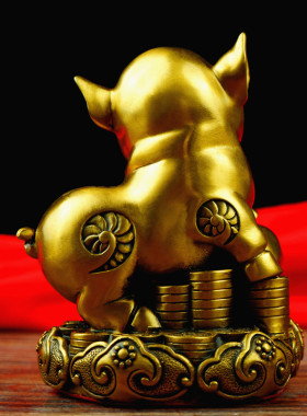 纯铜招财十二生肖三合摆件鼠牛虎兔龙蛇马羊猴鸡狗猪全套