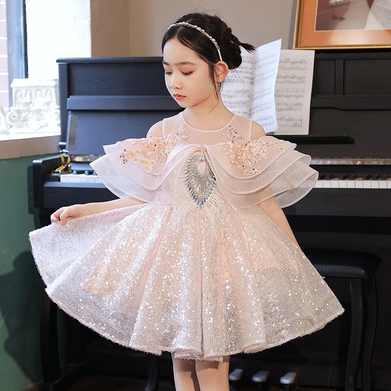 女童礼服2023年夏小女孩轻奢小众高端连衣裙儿童蓬蓬裙合唱演出服,童装/婴儿装/亲子装,儿童礼服,淘宝优惠券,粉丝福利购,淘宝优惠卷