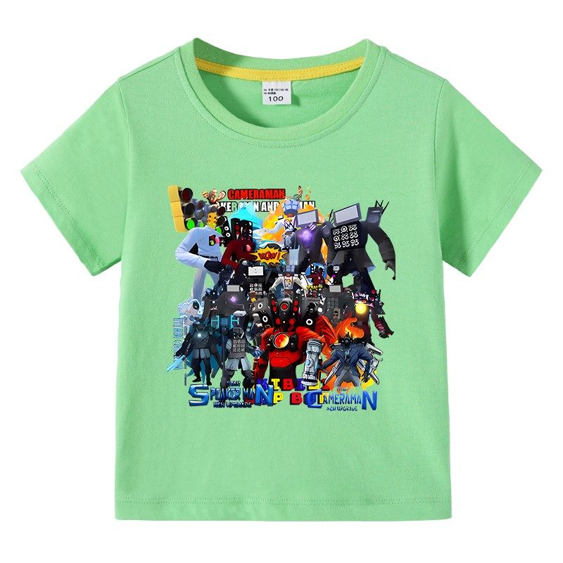 泰坦人信号灯人衣服童装男童短袖T恤夏装中小童7纯棉上衣透气8岁9,童装/婴儿装/亲子装,T恤,淘宝优惠券,粉丝福利购,淘宝优惠卷
