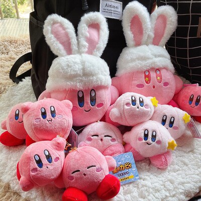 卡通星之卡比可爱粉色萌少女毛绒公仔玩偶包挂件钥匙扣挂饰送礼物