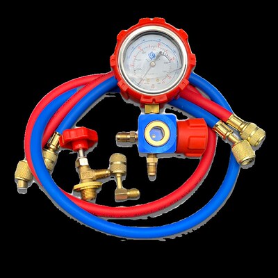 新款r22制冷剂家用32变频空调410加氟表加氨雪种氟利昂冷媒压力表