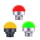 LED三色金属警示灯半球形红绿黄一体12V 24V机床报警信号灯指示灯