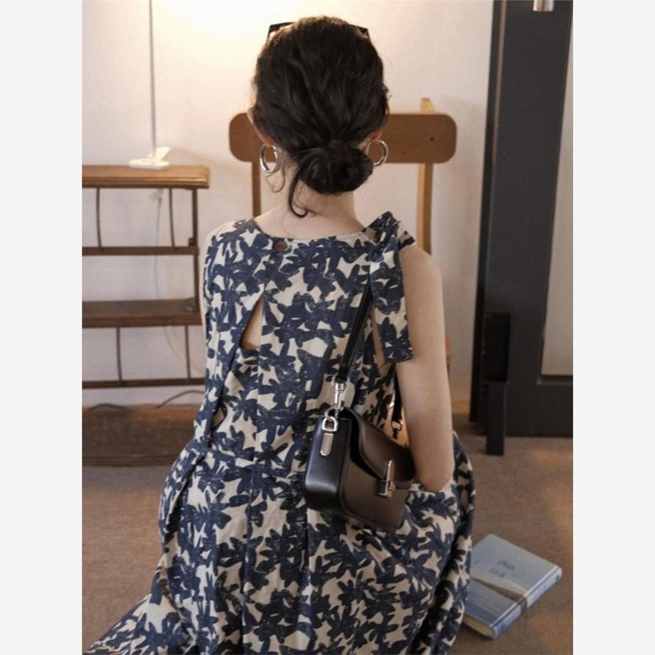 赫本风艺术感无袖绝美碎