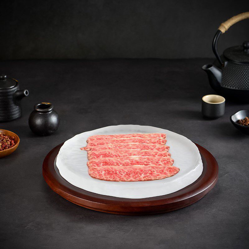烤肉火锅意境菜创意餐具磨砂圆形冷菜商用级感菜盘