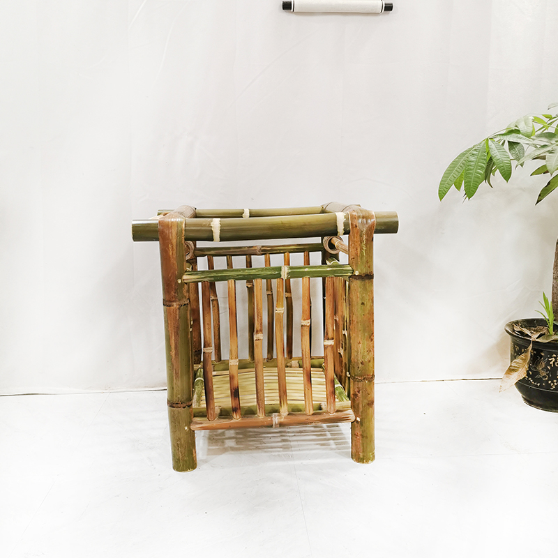 宝宝椅天然竹子手工制作四角站栏工艺品现代复古编织竹制家具