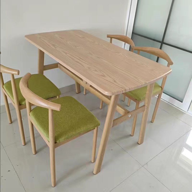 餐桌小户型家用现代简约快餐厅桌椅出租房饭桌商用长方形桌子