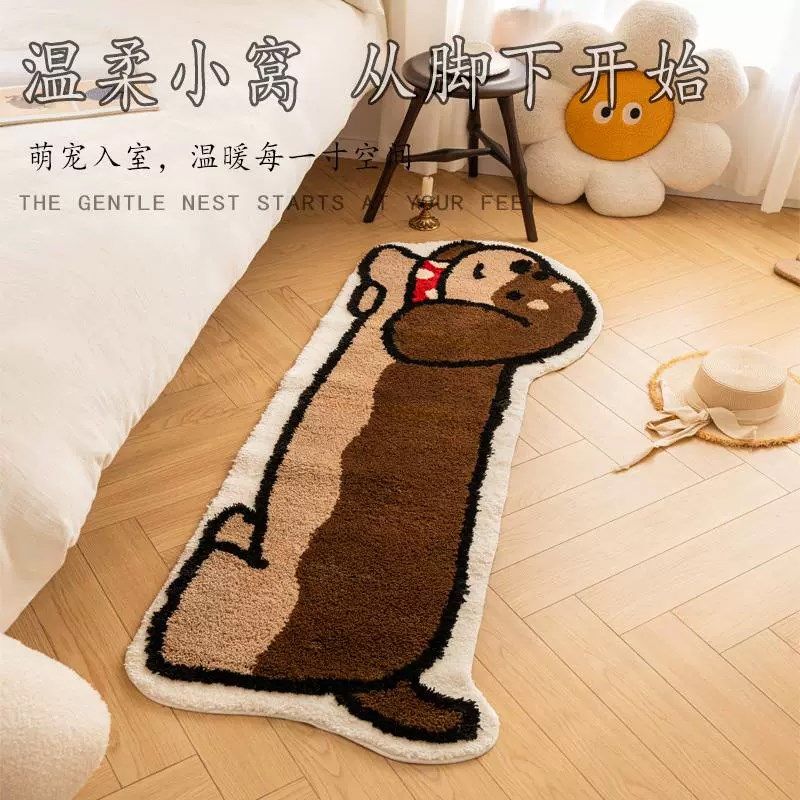 簇植绒地毯爱卡通卧室床边毯女生房间高级感沙发客厅猫垫子,居家布艺,床边毯,淘宝优惠券,粉丝福利购,淘宝优惠卷