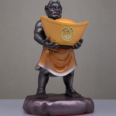 五鬼神像五方贵五灵公中物招财树脂玄饰品