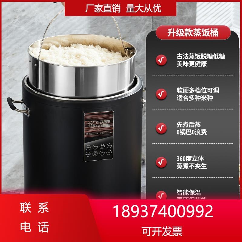 电蒸箱电热蒸饭饭桶商用大容量不锈钢智能蒸机蒸饭柜木桶饭电饭煲