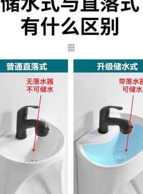 新型带洗手盆体小便器小户型水小壁挂墙式落地