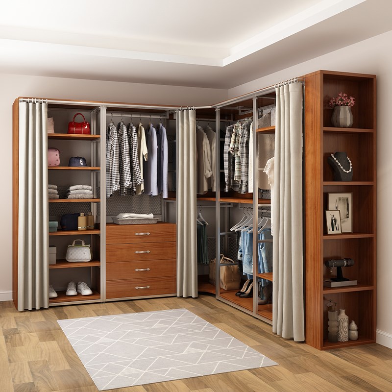 新款22爆款卧室家用衣橱金属铁艺钢架结构定制衣帽间