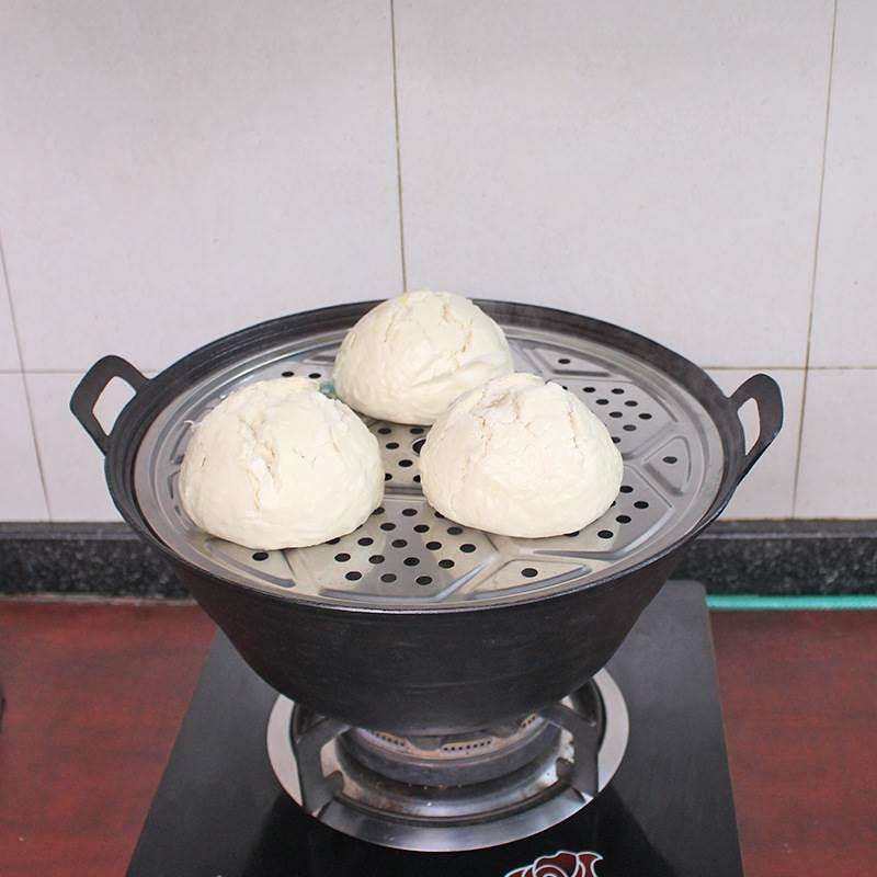 加厚加深龟纹锅炒锅老式炖肉锅圆底大铁锅耳柴火灶铁锅