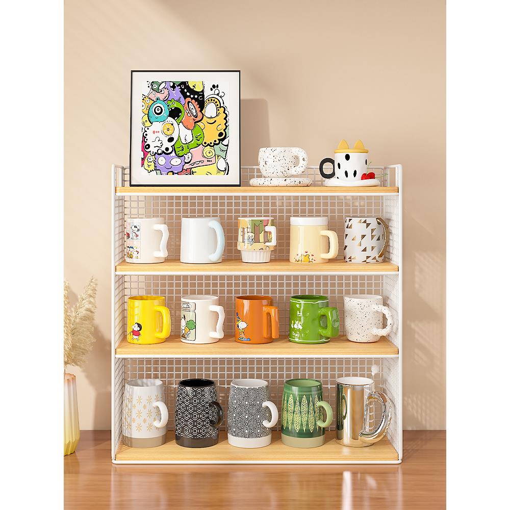 桌面杯架置物架餐桌杯子收纳架桌上水杯架茶杯架多层杯架子展示架