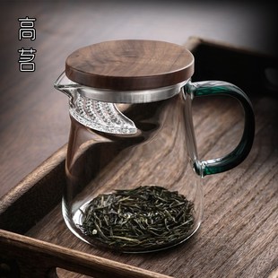 玻璃月牙泡茶壶22新款 绿茶泡茶器家用带盖茶漏一体小茶壶一人用