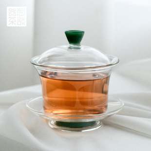 器想茶谈高档玻璃盖碗耐热高硼硅加厚防烫大号泡茶杯功夫茶具