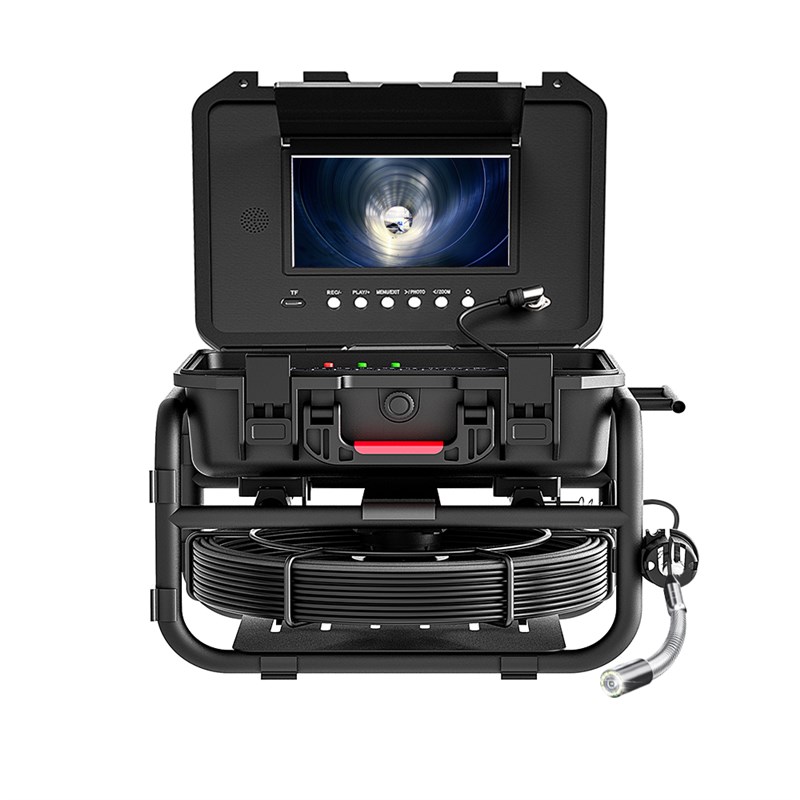 9寸工业管道内窥镜摄像机计米器5HZ定位测堵仪排水电力下水道