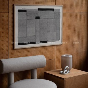 拼画 抽象艺术家居装饰挂画心 现代相框海报 灰色系复古画