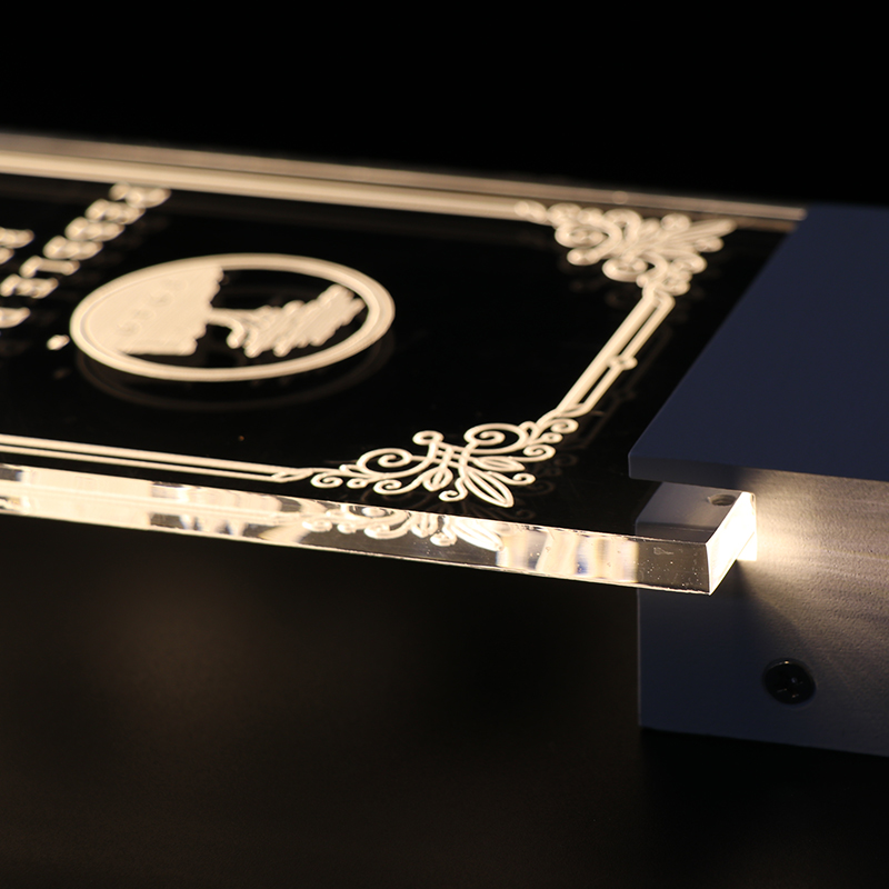 亚克力发光门牌酒店包厢KTV水晶号码牌数字透明光房号牌宾馆定做