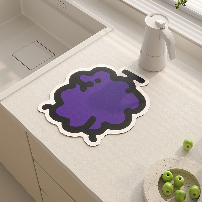 厨房沥水垫吧台杯垫碗垫矽藻泥吸水凉垫台面厨具免洗可擦防烫隔热