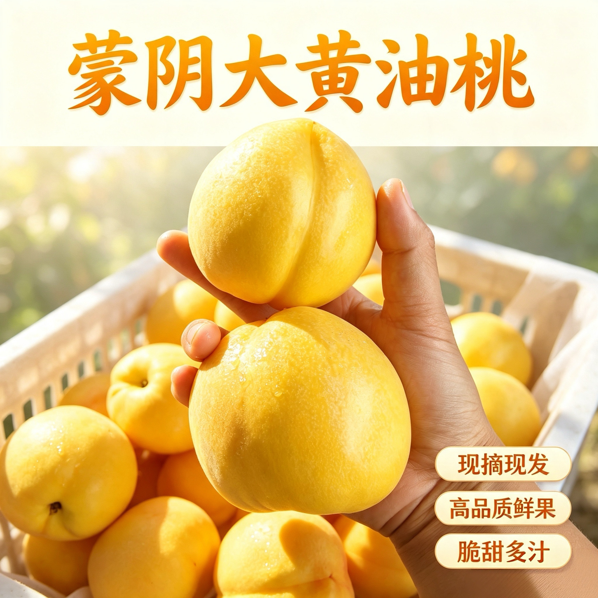 新鲜水果黄油桃当季整箱油桃蒙阴黄金油桃黄桃应季农家桃子现摘