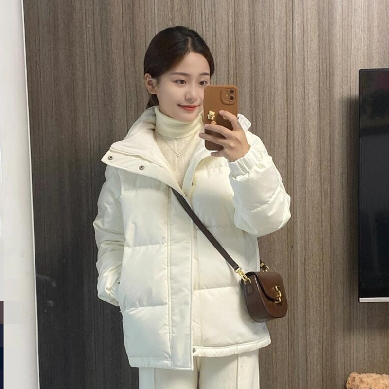 韩系冬装立领羽绒棉袄棉服女加厚2024年新款小个子超好看洋气棉衣