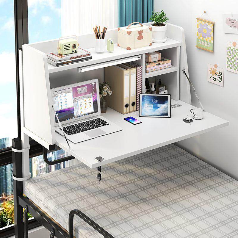 宿舍床上桌寝室壁挂式悬空桌大学生上铺桌子床边桌带锁床边桌