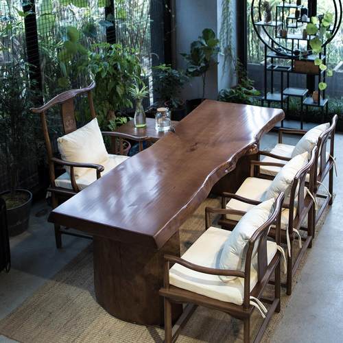 葵安新中式茶桌椅组合实木小茶艺卓茶台茶几家用整装餐桌功夫茶桌