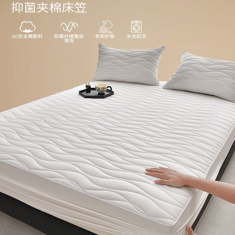 2025全棉防水床笠隔尿床罩夹棉加厚席梦思床垫保护套抑菌透气可洗
