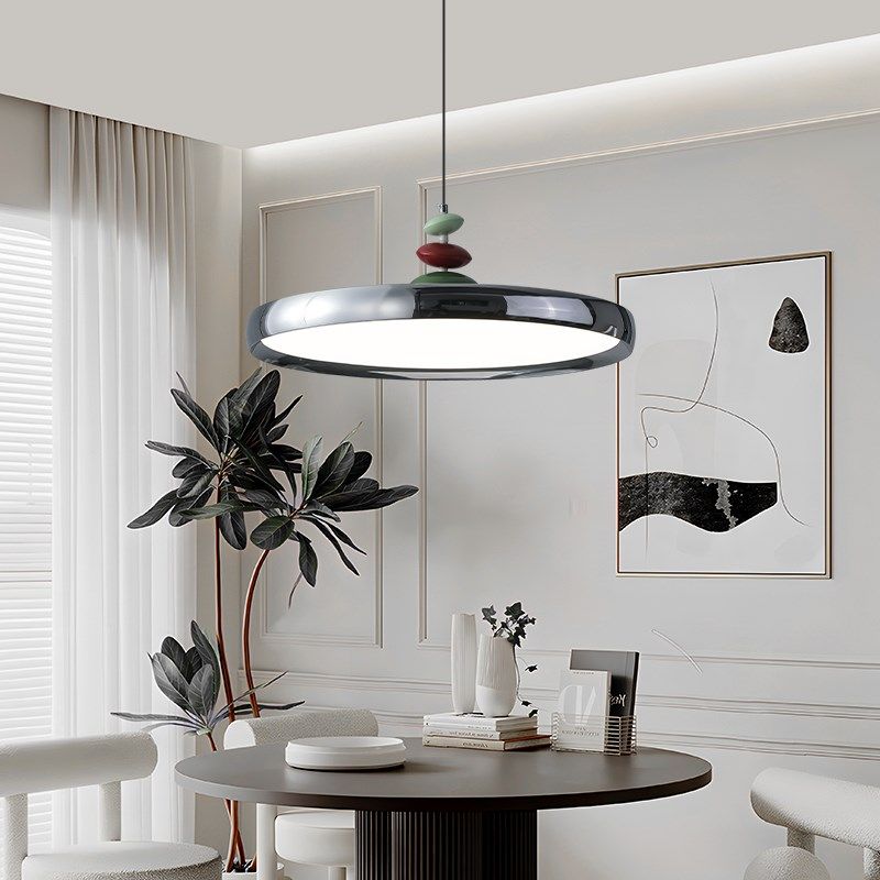 新款法式奶油风飞碟豆吊灯创意个性圆形单头餐桌吧台ld灯具,家装灯饰光源,餐厅吊灯,淘宝优惠券,粉丝福利购,淘宝优惠卷