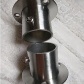 挂衣架侧墙晒凉衣杆管 晾衣架波浪防风吊顶装 晾衣杆顶装 阳台固定式