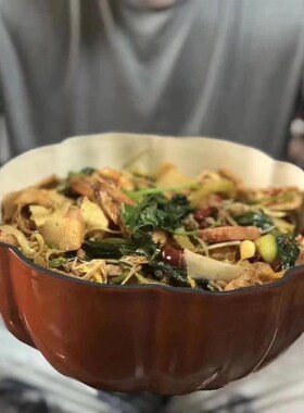 南瓜珐琅铸铁锅 橙色搪瓷汤锅焖烧锅 电磁炉明火通用