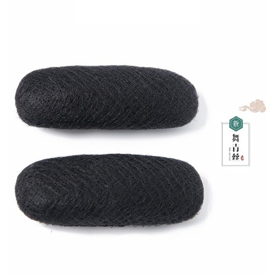 汉服全发丝软发包古装假发懒人鬓发小垫发包诃子裙扁纯发丝秃子乐